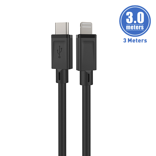 Tough TPE Injected 10 feet/3 meters Type-C to Lightning Cable  - 30 mins to charge 50% battery